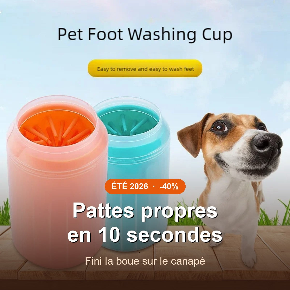 PawClean 360 — Nettoyeur de Pattes en Silicone